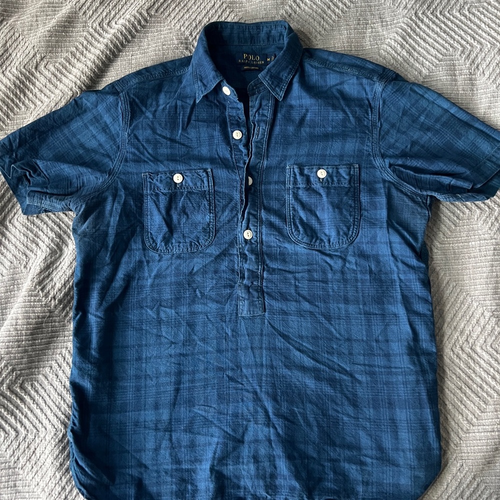 Polo by Ralph Lauren Men's Blue Plaid Shirt